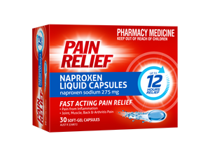 Pain Relief Naproxen Liquid Capsules